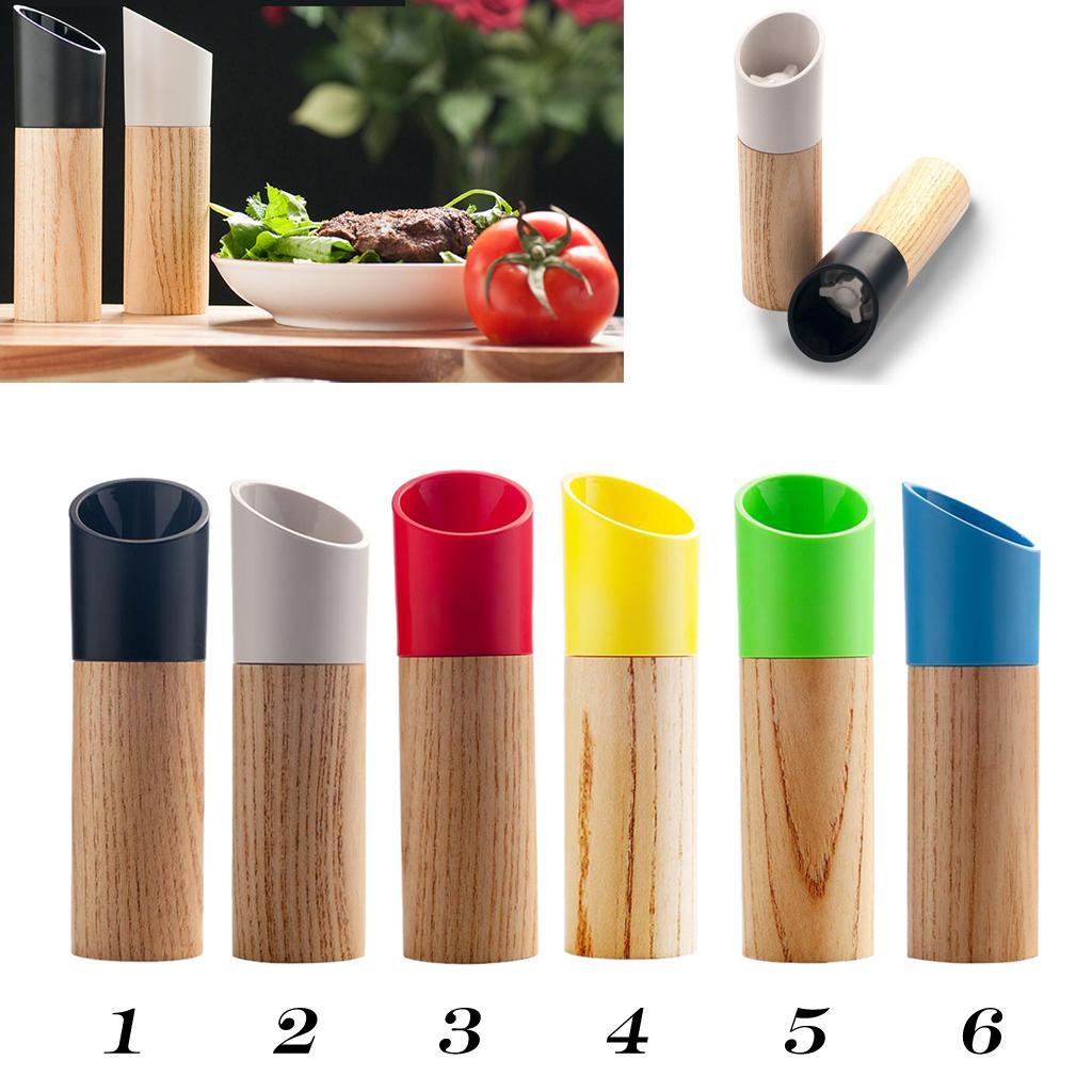 Salt Pepper Grinder Adjustable Ceramic Rotor Wood Shakers Mill Spices black