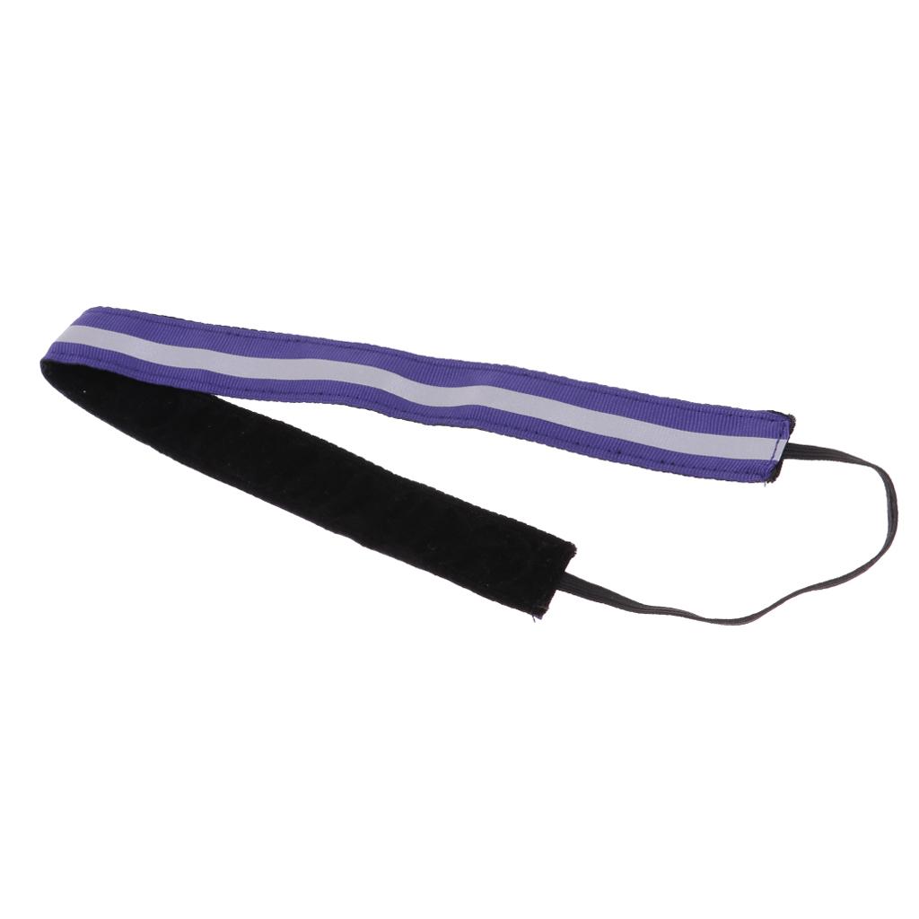 Reflective Men Women Sports Headband Gym Sweatband Hairband Black 1