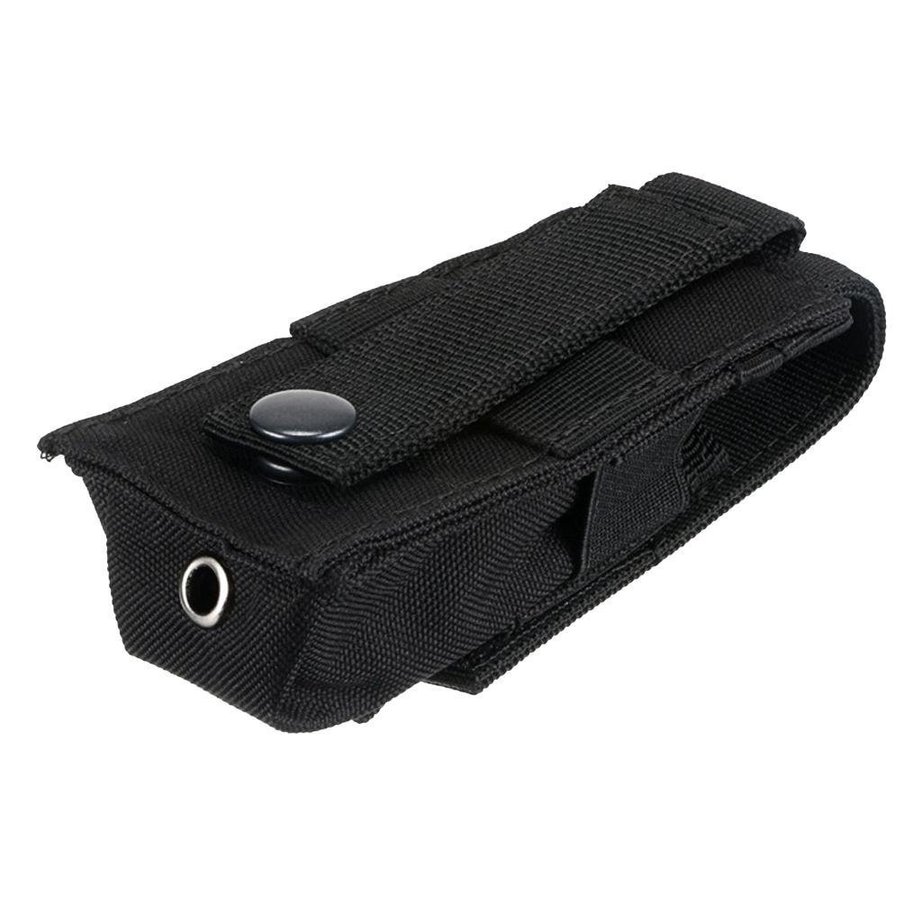 5-10pack Tactical Military Flashlight Torch Belt Holster Holder Pouch - Black