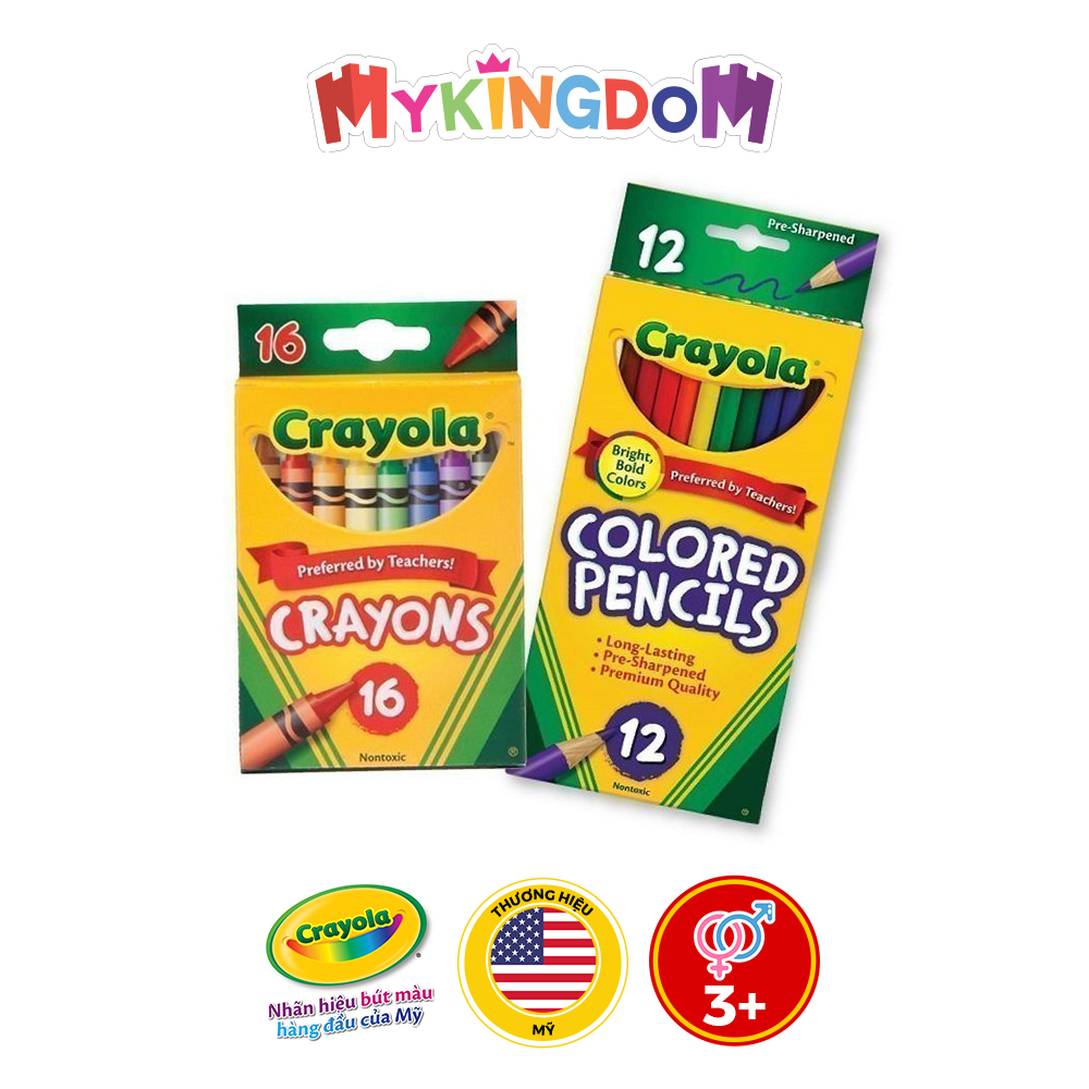 Combo Bút Màu A CRAYOLA CBA (Sáp 16 + Chì 12)