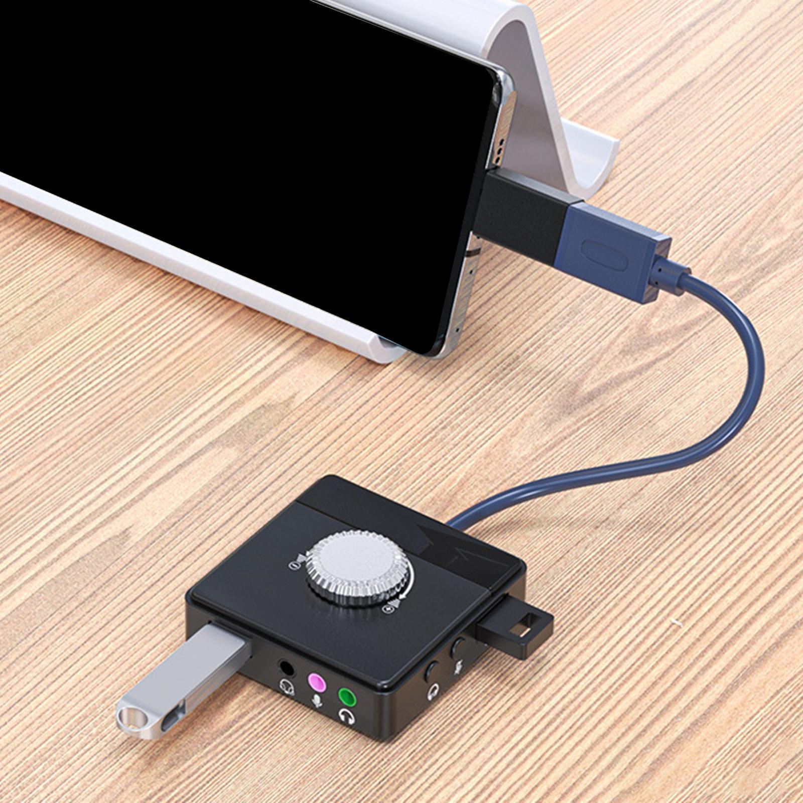 Audio Adapter 3 Ports to 3.5mm Jack High Speed Converts for Microphone Mouse