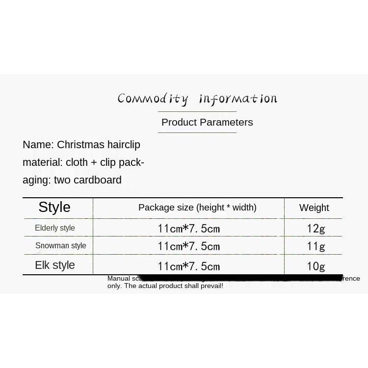 Set 2 kẹp tóc phong cách giáng sinh cho bé