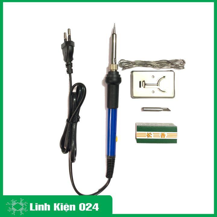 Tay hàn điều chỉnh nhiệt độ TQ936 220V-60W tặng thiếc không chì 0.8mm 1,5 mét, mũi hàn dao, nhựa thông, giá đỡ mỏ hàn