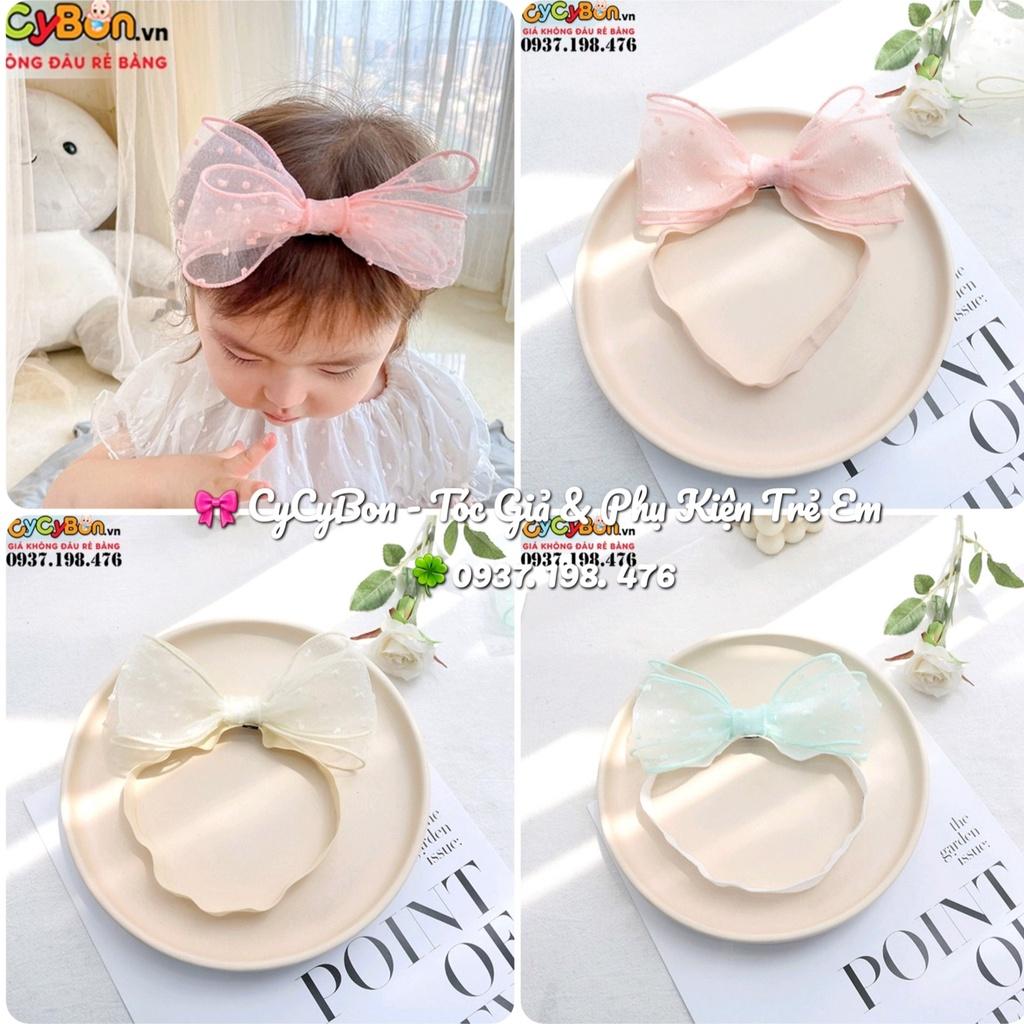 Băng Đô Turban Cho Bé Gái Nơ Đính Hạt Bông Thun Co Giãn Theo Cỡ Đầu Của Bé - Có 3 Màu Siêu Xinh Tha Hồ Diện Ạ !