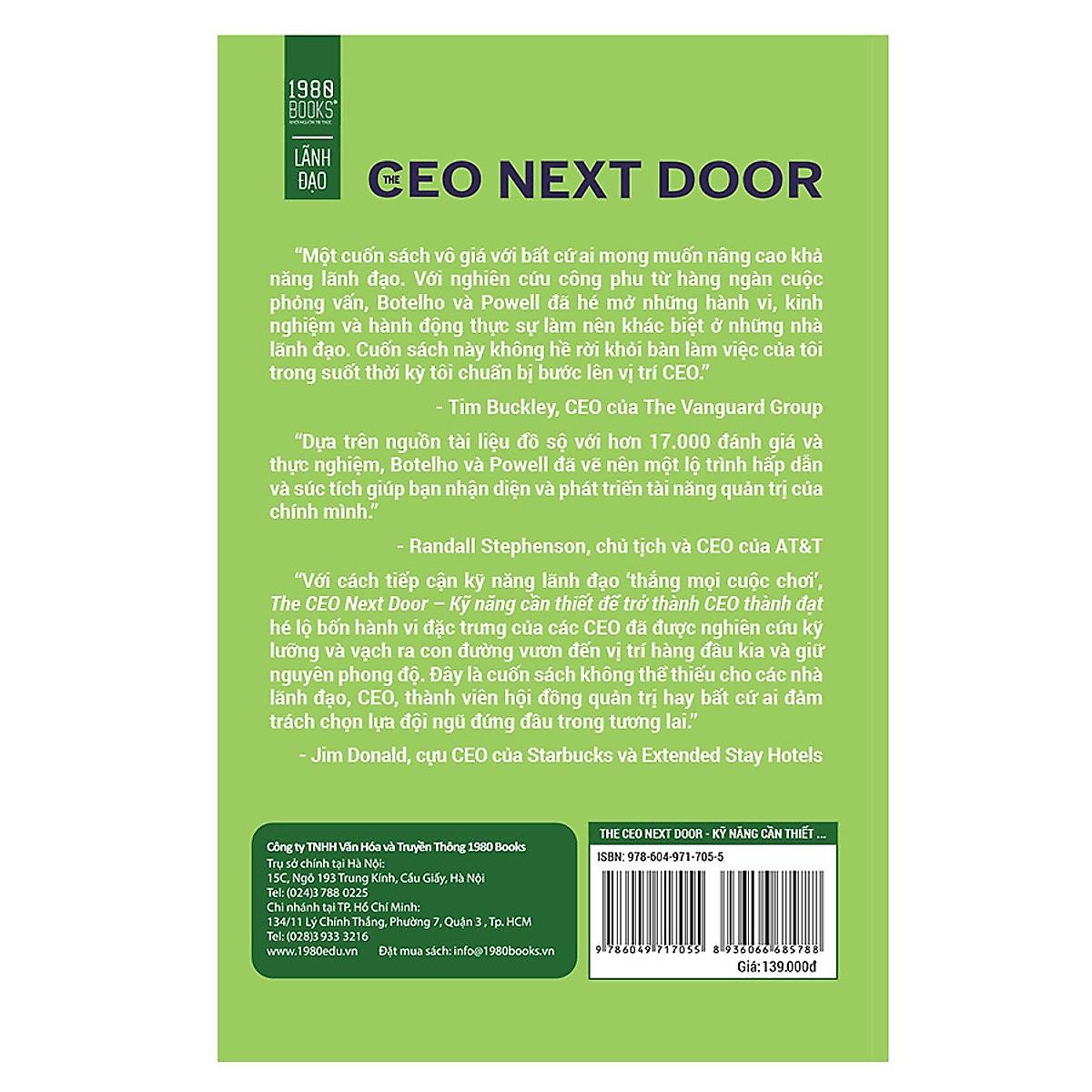 The Ceo Next Door: Kỹ năng cần thiết để trở thành CEO thành đạt - Bản Quyền