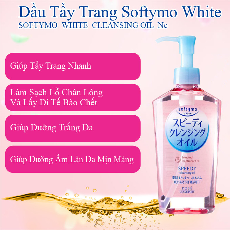 Dầu Tẩy Trang Dịu Nhẹ Kose Softymo Speedy Cleansing Oil ND 230mL