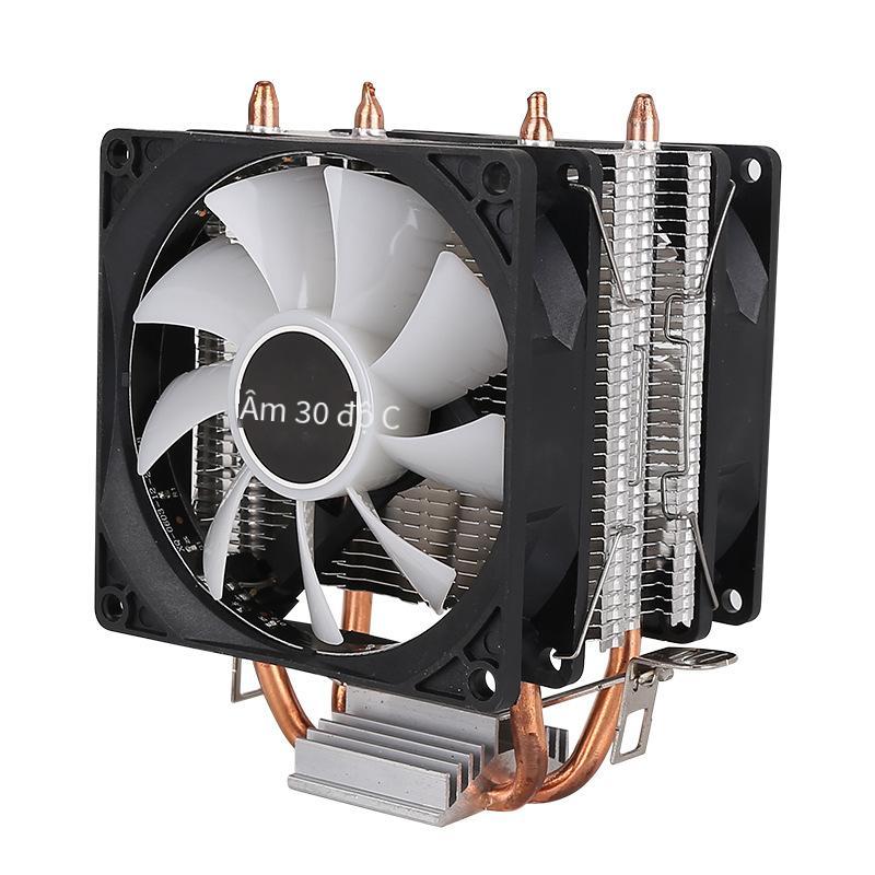 Thuận lợi nhất CPU ống đồng đôi quạt lồng đèn đôi 9cm tản nhiệt ống nhôm đa nền tản nhiệt tản nhiệt máy tính nhẹ