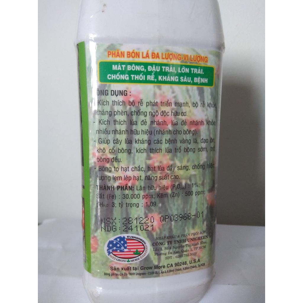 Phân bón lá ROOT PLEX chiết xuất từ tảo biển mát bông mát trái - chai 1 lít
