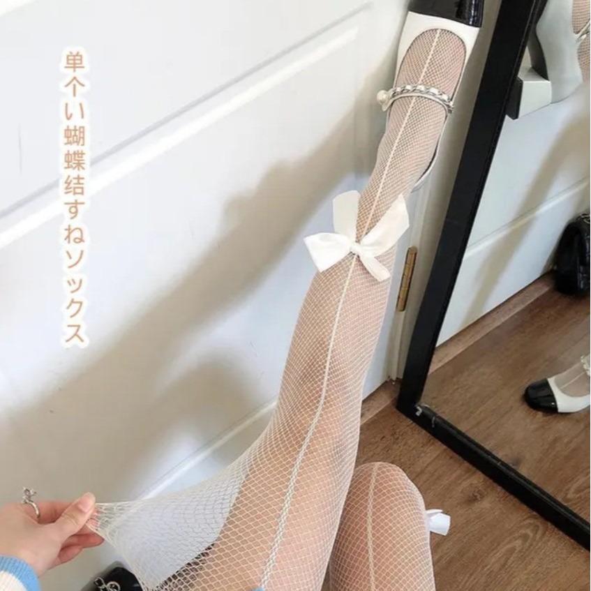 Quần tất lưới, vớ quần lưới đính nơ phong cách, sangtrọng, quyếnrũ, hàng Hot..trend Nữ đen Women Áo Bra