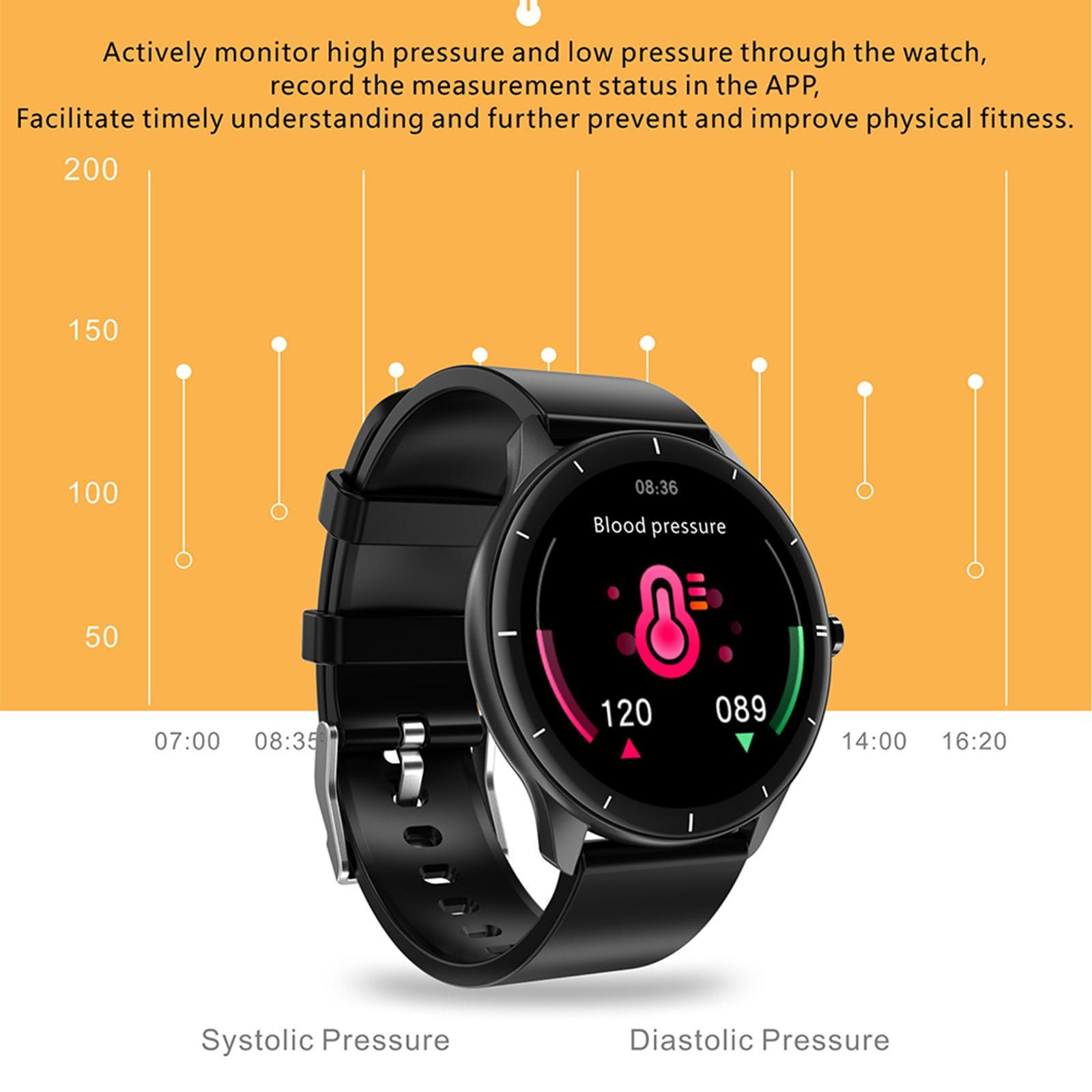 Round Smart Watch 1.28 inch Screen Body Temperature Measurement