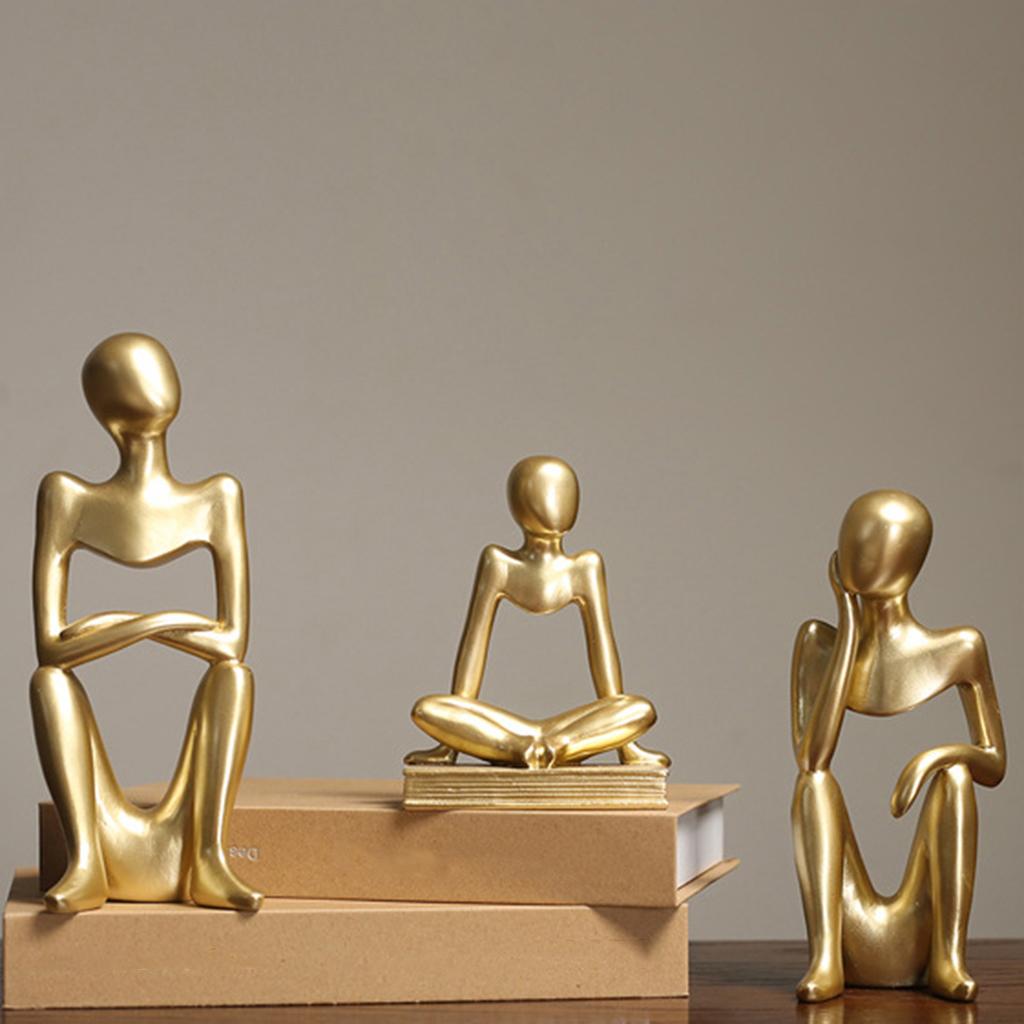 Abstract Thinker Sculpture Statue Photo Props Office Decor