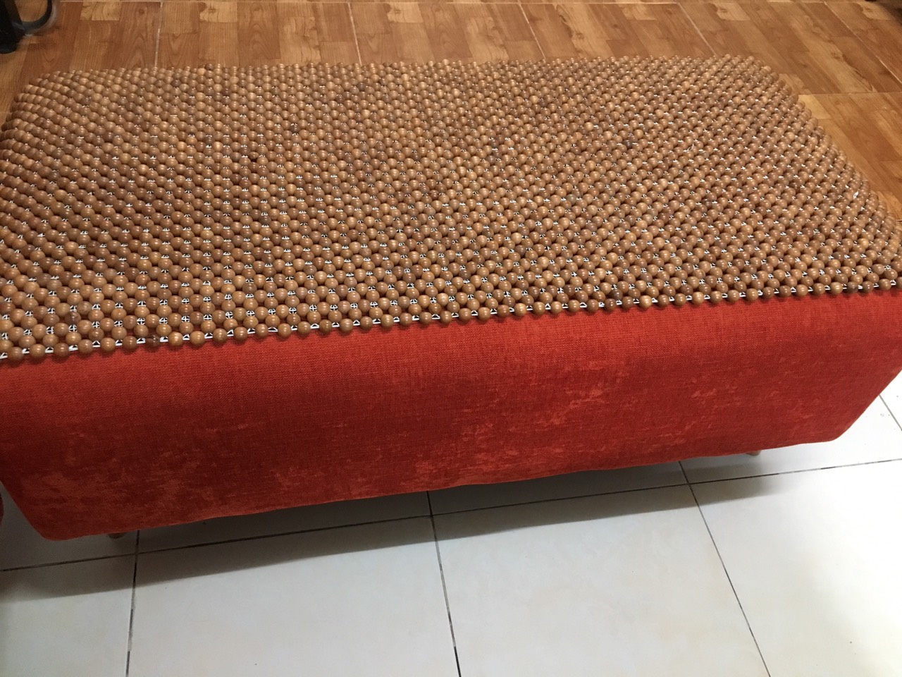 Băng Đệm Lót Ghế Sau Ô TÔ Hạt Gỗ Gõ Mộc 1,2cm - Nệm trang trí , Thảm trang trí - Chiếu , Sản phẩm chăm sóc ô tô