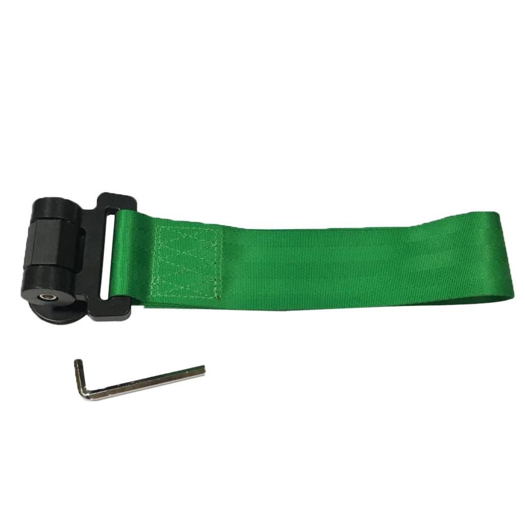 Universal Green Nylon Track Racing Style Tow Strap Stick for Front Bumper