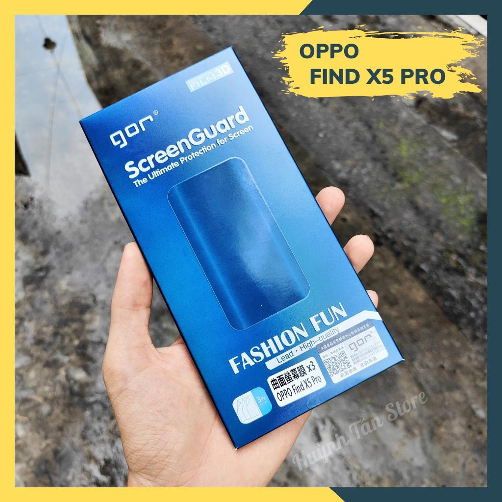 Dán dẻo 3D Find X5 Pro, X3, X3 Pro, X2 ,X2 Pro 5G trong suốt full màn chính GOR - Hàng nhập khẩu