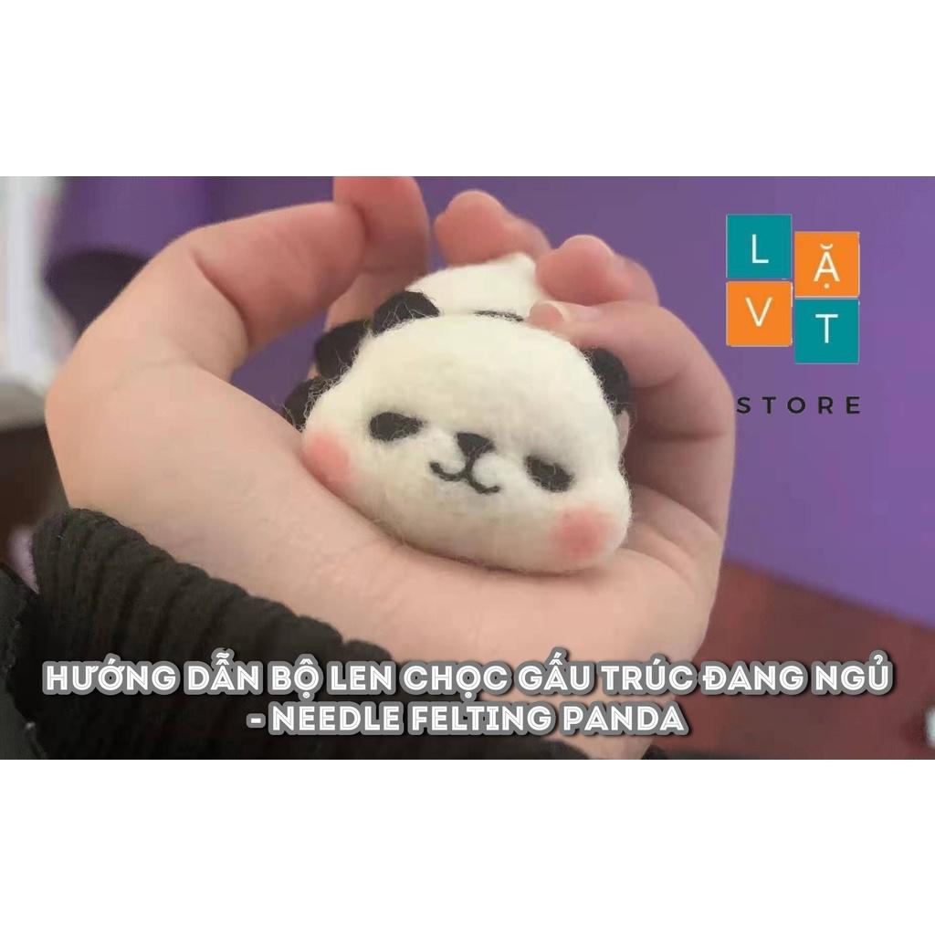 Hướng dẫn bộ len chọc Panda Đang ngủ - Bộ chọc len bằng móc khoá đơn giản, làm quà tặng ý nghĩa, món quà DIY,