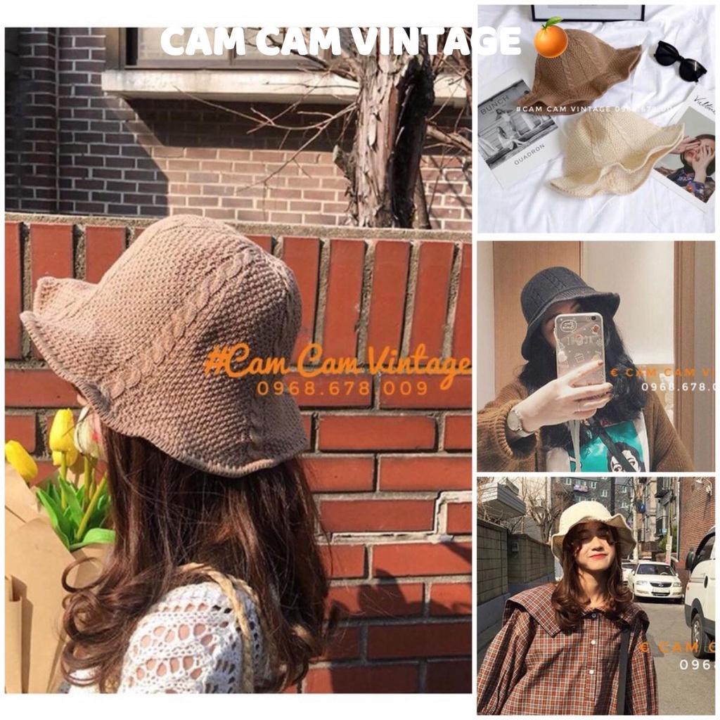 Mũ bucket nam nữ, nón bucket trơn vintage dệt kim unisex cao cấp len lỗ mềm TIỂU THƯ GẤP GỌN DU LỊCH