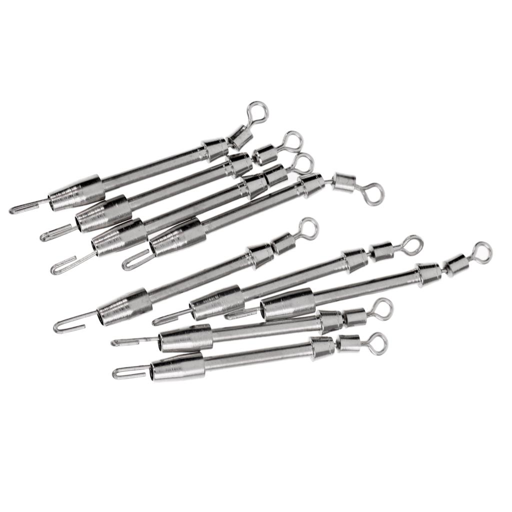 10 Piece Stainless Steel Quick Change Fast Link Connector Fishing Rolling Swivels Fishing Tackle Accessories