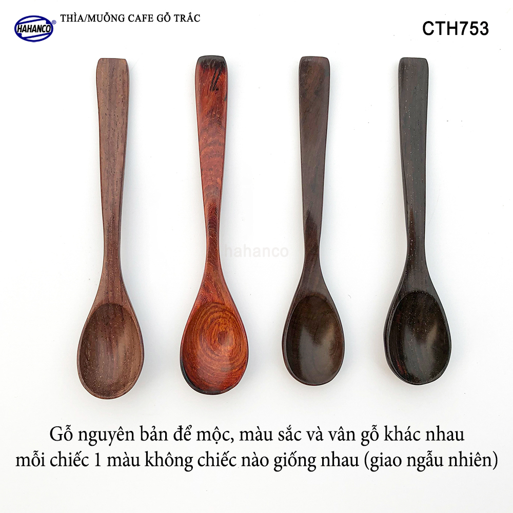 Thìa Cà Phê, muỗng pha trà, gỗ Trắc/Cẩm Chuôi uốn lượn sóng/Độc đáo - CTH753