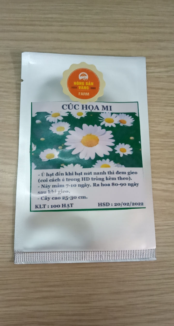 Hạt giống Hoa Cúc Họa Mi Trắng ( Gói 100 hạt ) - Nông Sản Vàng