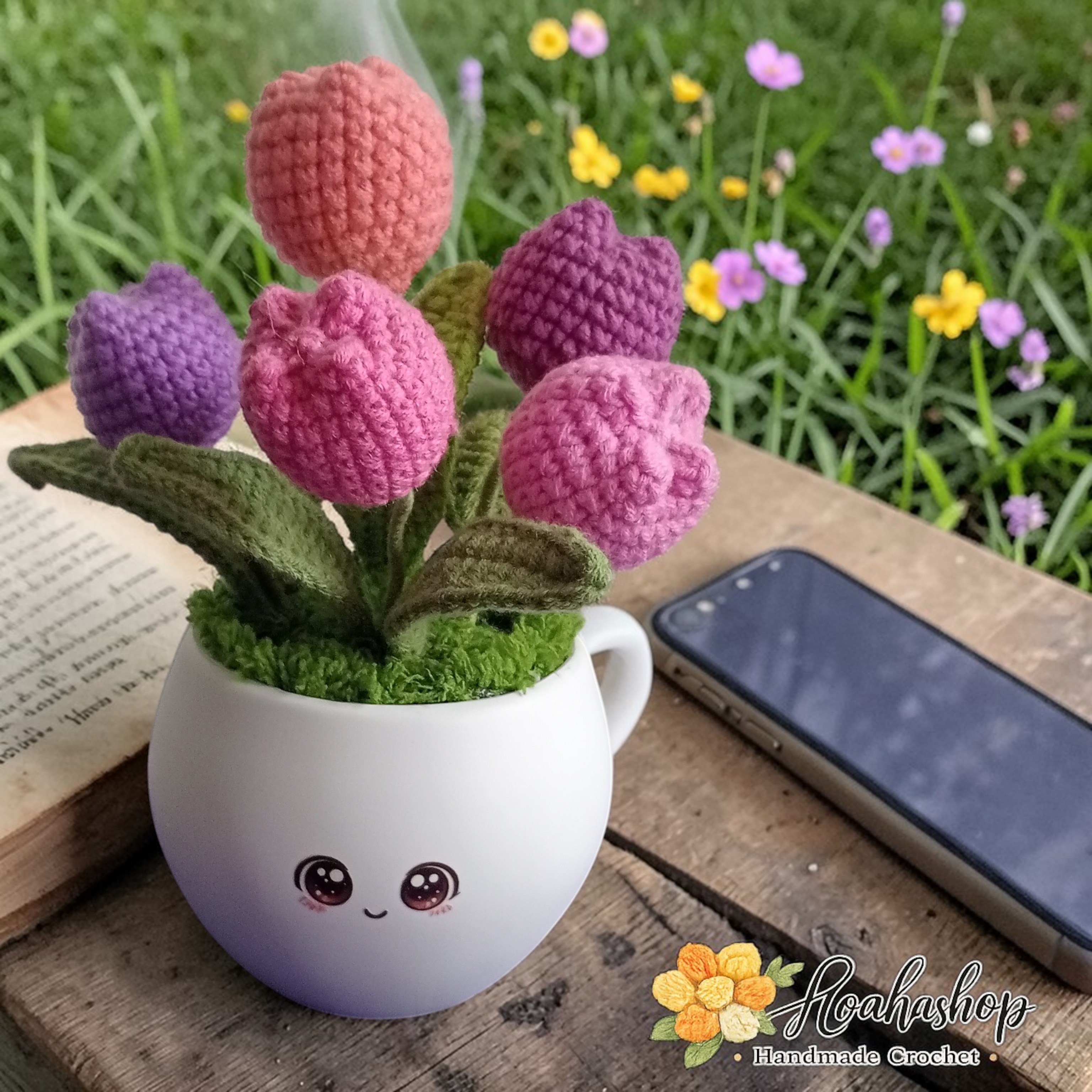 Chậu hoa mini decor bàn làm việc– Quà tặng xinh xắn