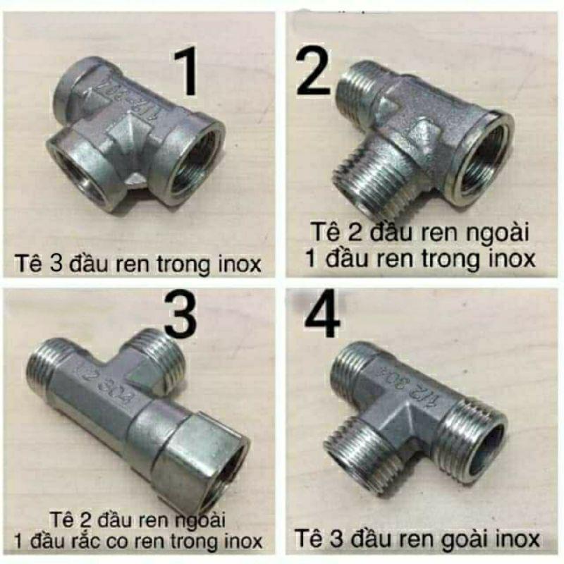 Tê Inox Ren Trong, Răng Ngoài 15, 21, 1/2