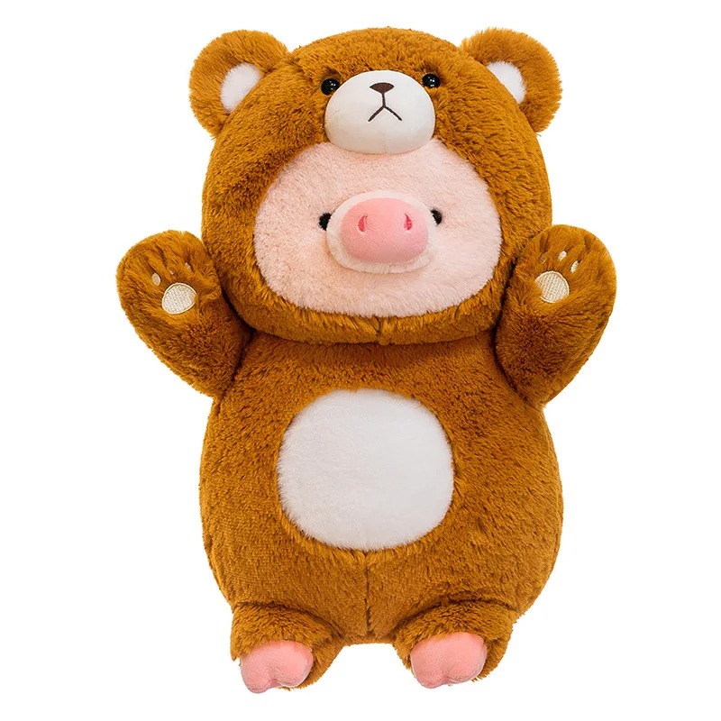 Thú nhồi bông heo cosplay gấu nâu đáng yêu - Size từ 40cm đến 90cm - Quà tặng gâu bông heo gấu nâu mềm mịn