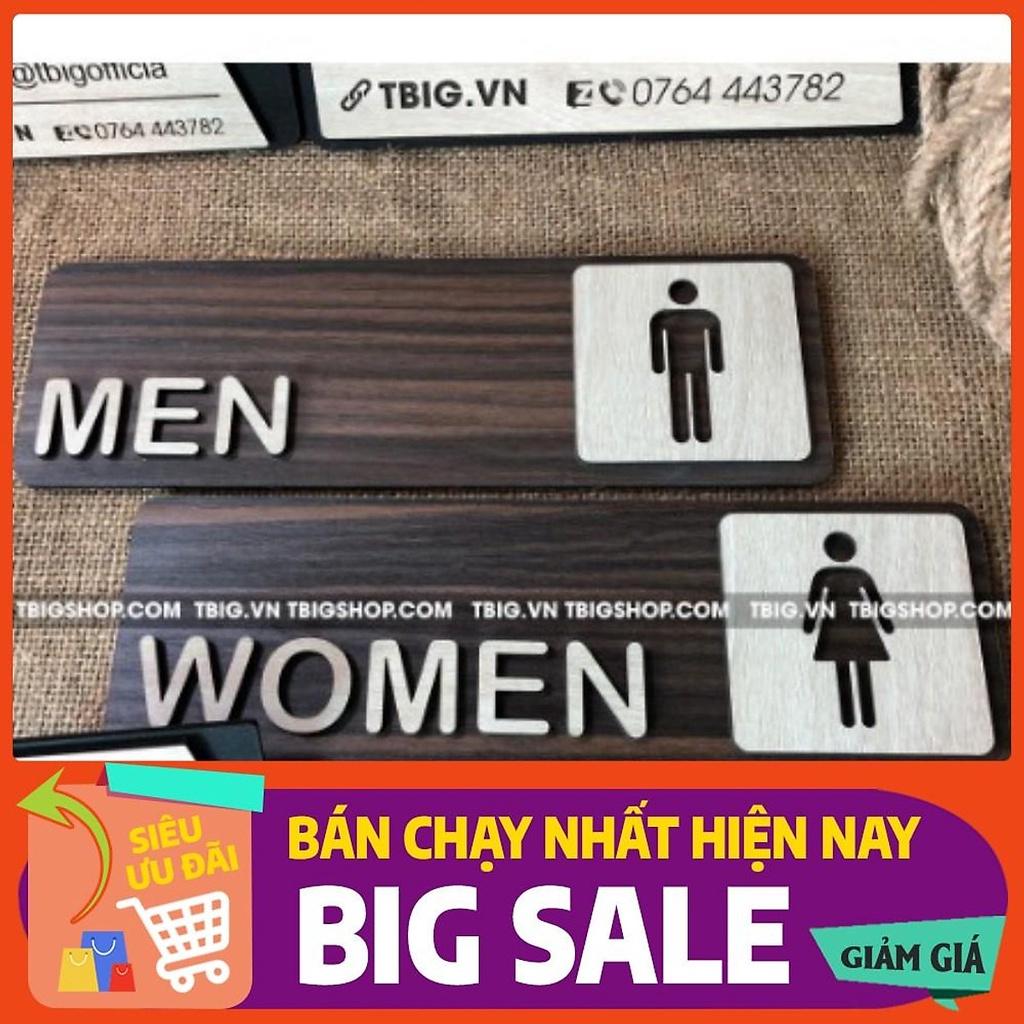 Bảng Toilet hình chữ nhật (Women - Men) cắt laser