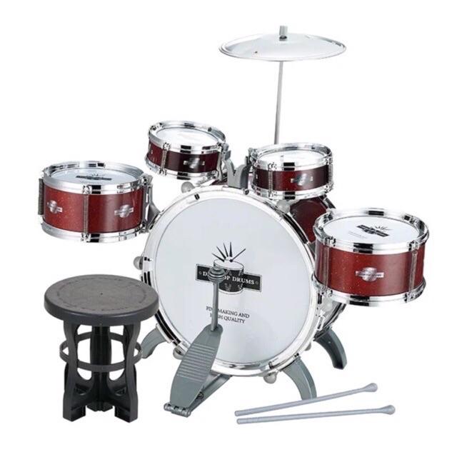 bộ trống jazz Drum Set 5 trống cho bé (kèm ghế)