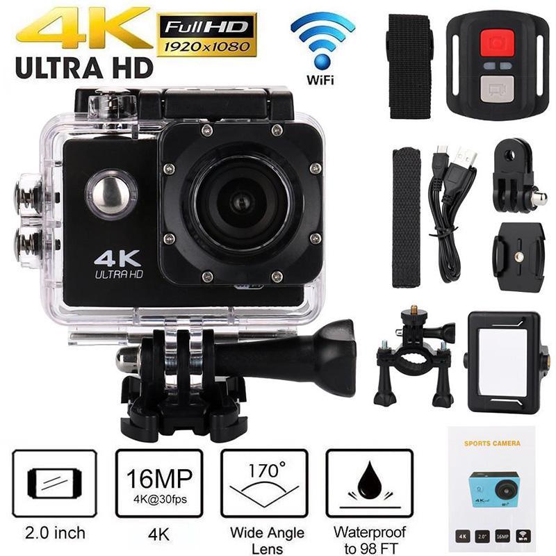 Máy ảnh hành động H9 Ultra HD 4K / 30fps WiFi 2.0 "170d Máy ảnh máy ảnh chống nước dưới nước