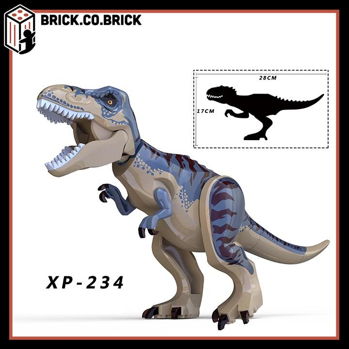 Mô hình Đồ chơi Lắp ghép Khủng long Bạo chúa T-rex Jurassic World Đặc biệt minifig Cỡ lớn màu xám XP234