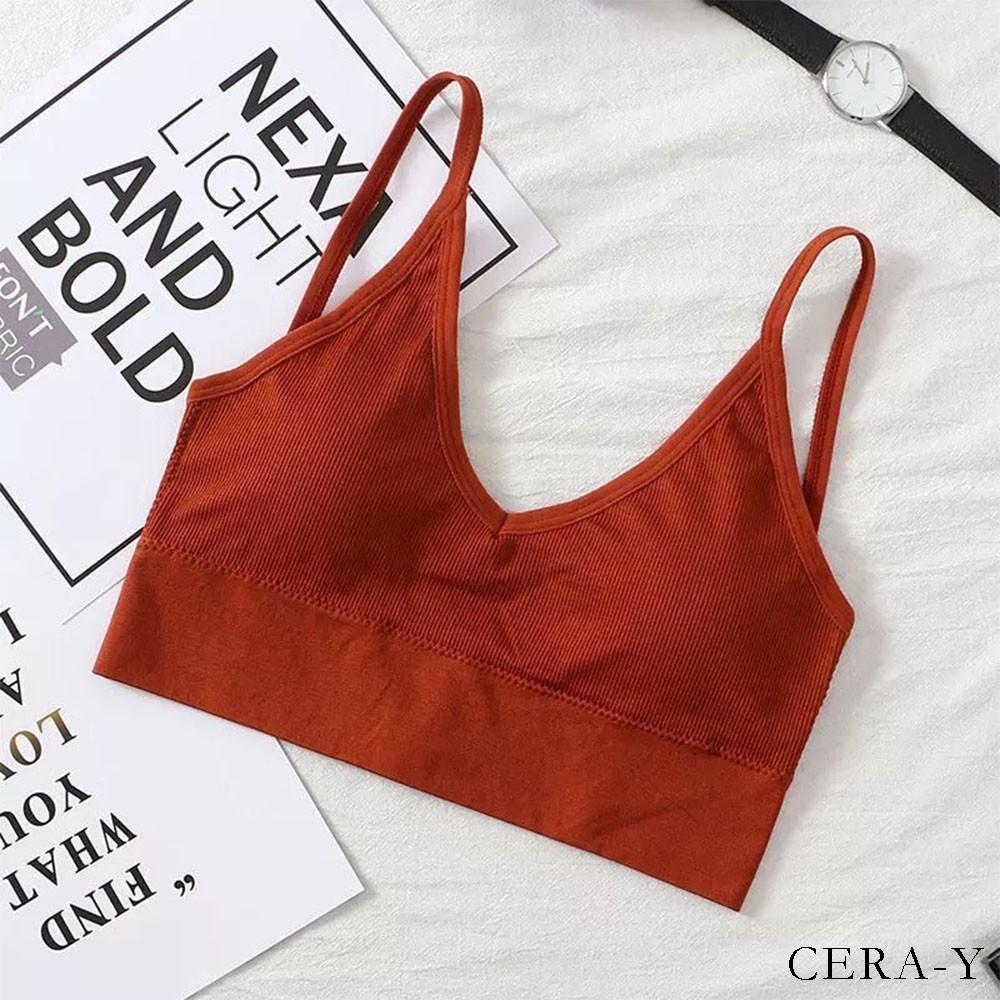 Áo thể thao bra croptop CERA-Y màu đen CRA009