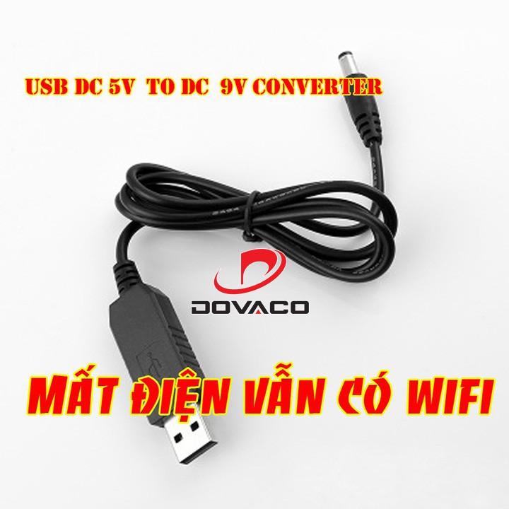 Cáp chuyển đổi điện áp từ cổng USB 5V sang 12V