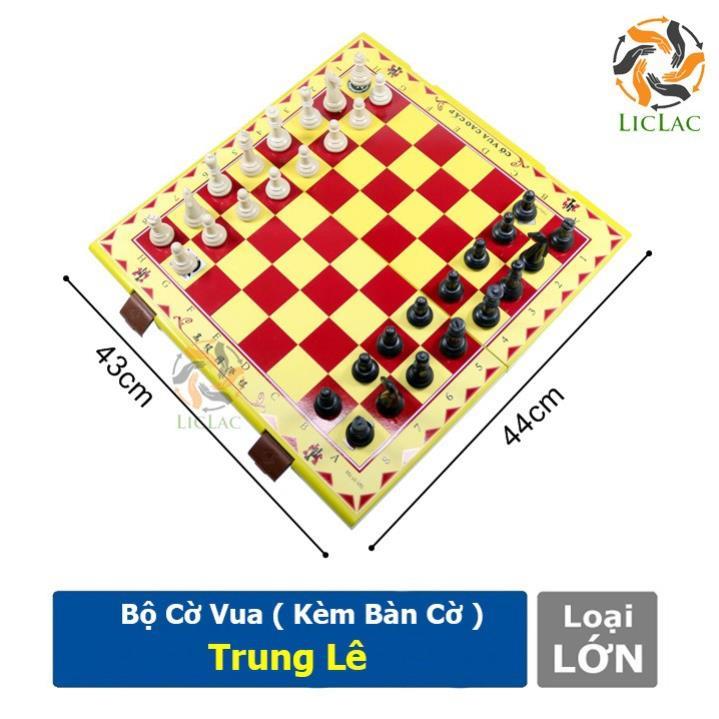 Bộ đồ chơi Cờ Vua bằng nhựa Trung Lê - Cờ vua quốc tế Kèm bàn cờ ( Made in Việt Nam ) -