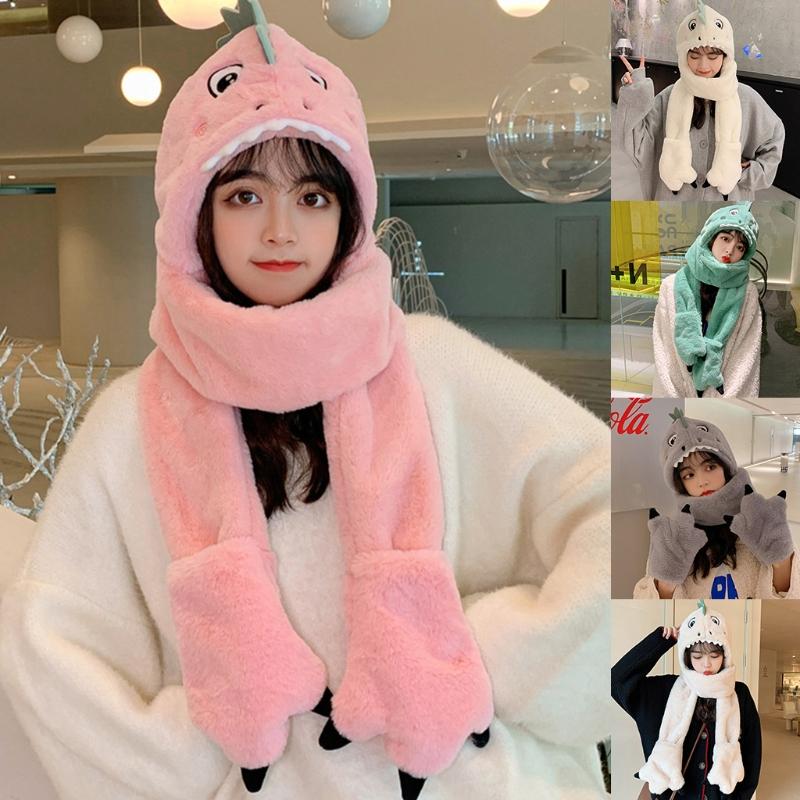 Ngộ Nghĩnh Mũ Trùm Khăn Nhồi Bông Cảm Thấy Động Vật Mũ Ấm Nỉ Nón Trẻ Em Mùa Đông Mũ Một Kích Thước Tiệc Hóa Trang Trí