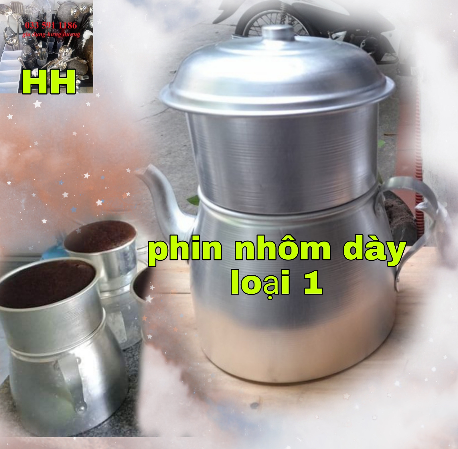 Phin cafe phin nhôm to phin pha cà phê cỡ lớn 200gram