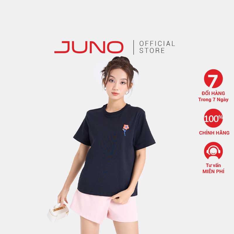 Áo Thun Nữ Thời Trang JUNO Oversize In Hoa JNATH043