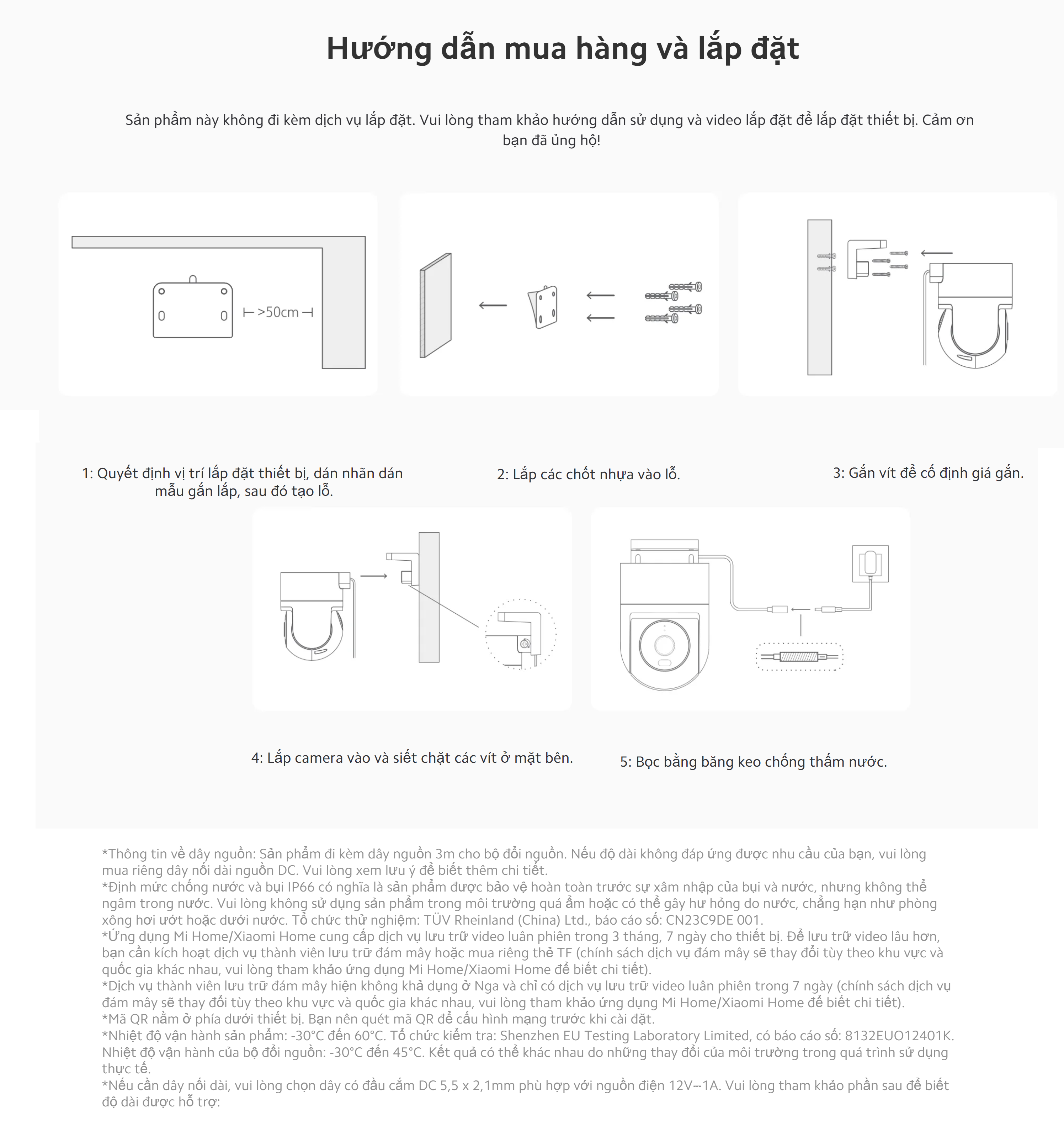 Camera Ngoài Trời 2.5K Xiaomi Outdoor Camera CW300 EU _  Hàng Chính Hãng , Bảo Hành 12 Tháng