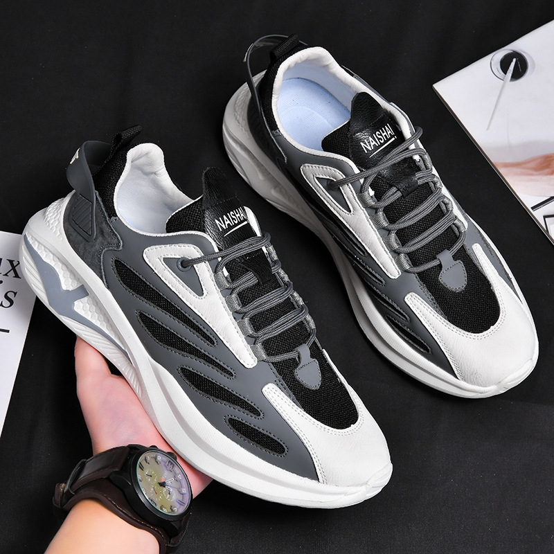 Giày Thể Thao Nam GEMI - Giày Sneaker Màu Xám - Trắng, Giày Thể Thao Chạy Bộ Xuyên Việt - G5431