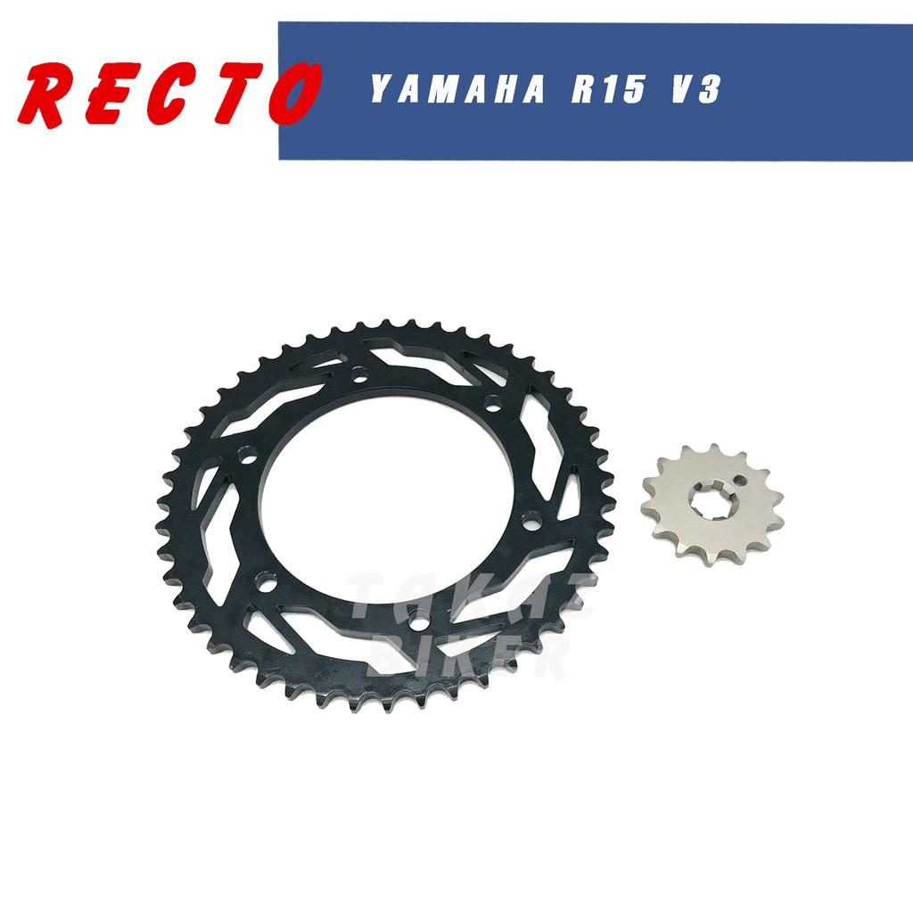 B3 Nhông Hoặc Dĩa 15T x 47T Recto xe Yamaha R15 V3 Hàng Thái Lan PKN