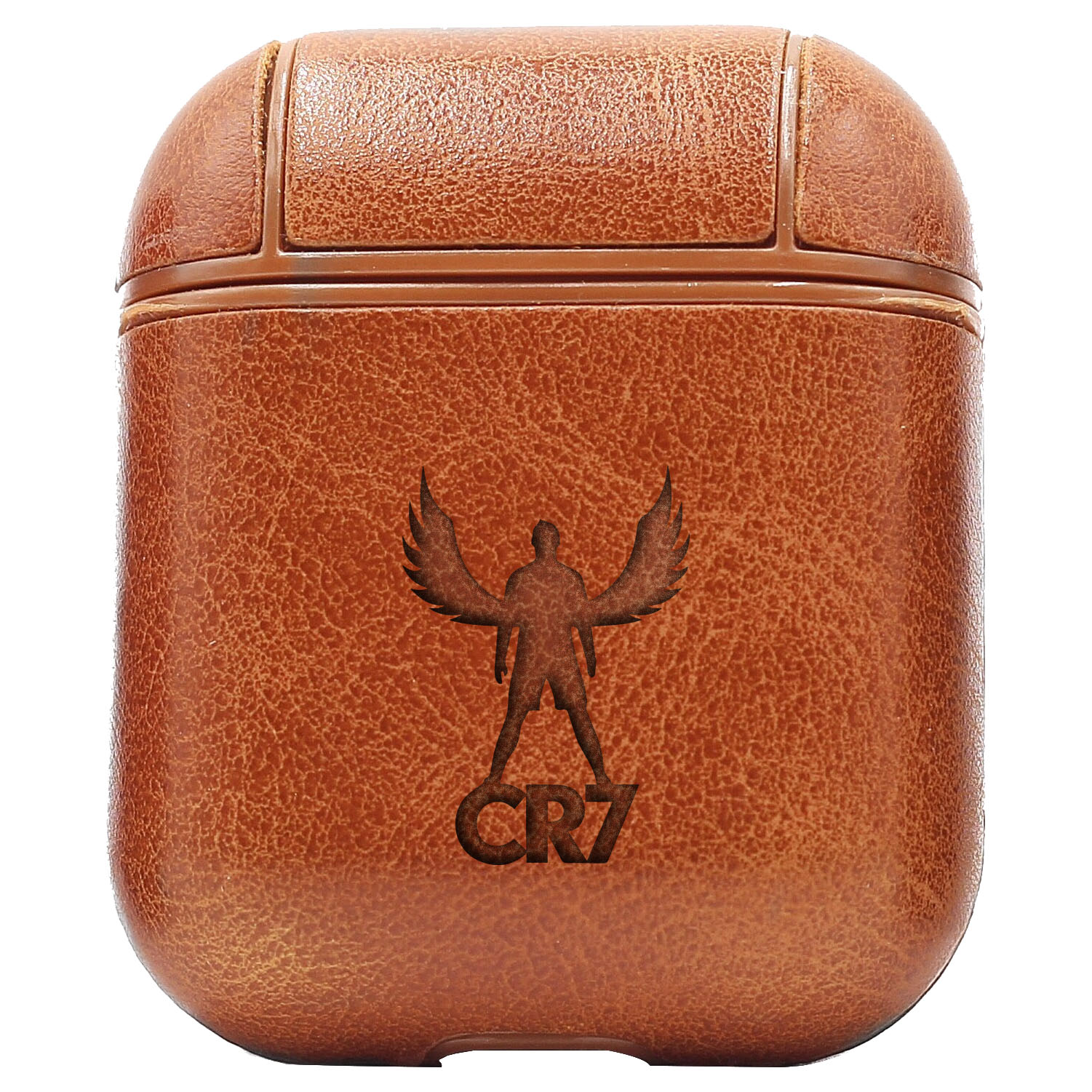 Bao Da Cover Apple Airpods 1 / 2 Premium  Khắc Hình Thiên Thần Cr7 Ronaldo