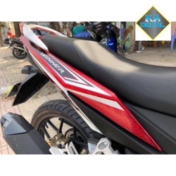 Tem rời winner sọc trắng dán xe đỏ 3 lớp ko bay màu