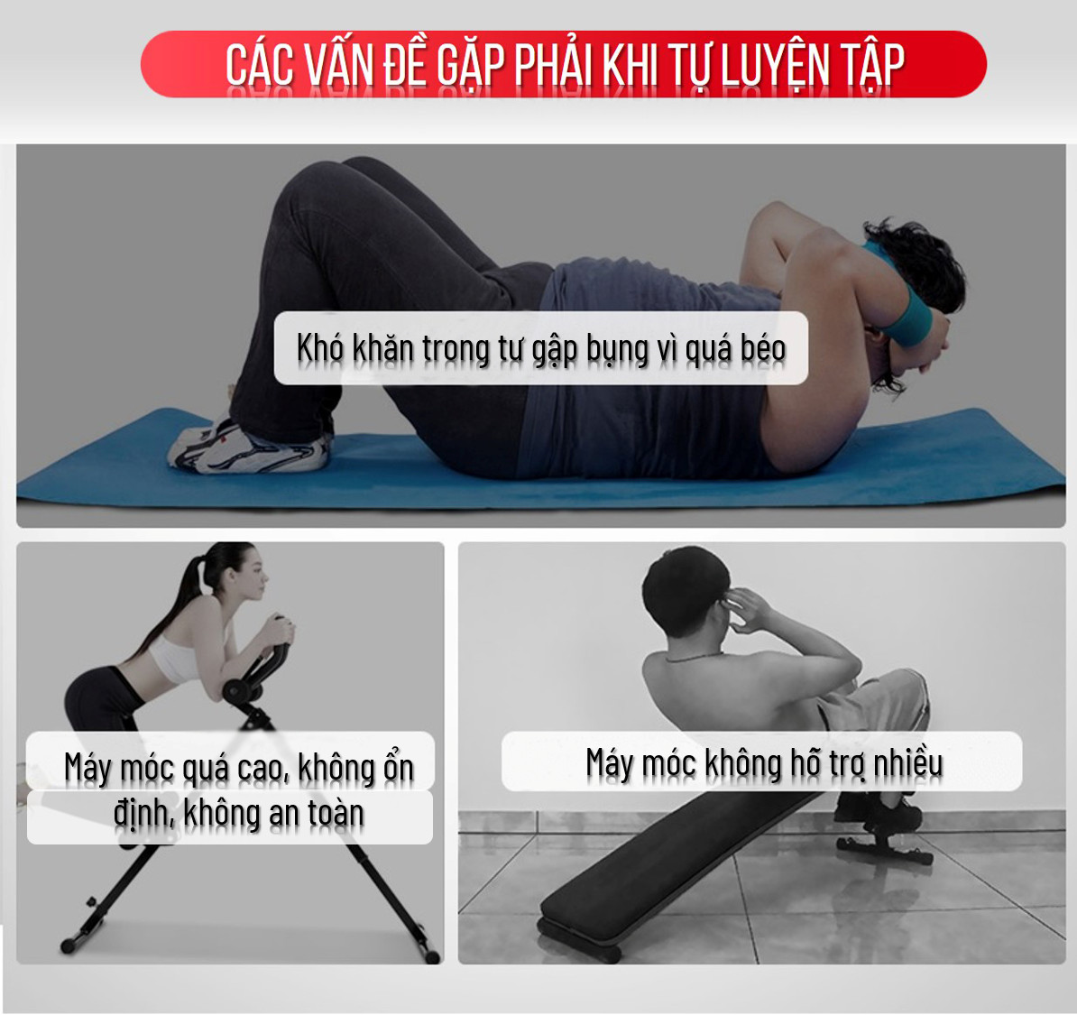 Ghế Tập Bụng, Thể Lực Đa Năng - Máy Tập Bụng - Máy Tập Eo - Ghế Tập Gym,Ghế tập thể hình tại nhà gấp gọn, khung thép chịu lực - Ghế Tập Cơ Bụng Đa Năng 6 trong 1