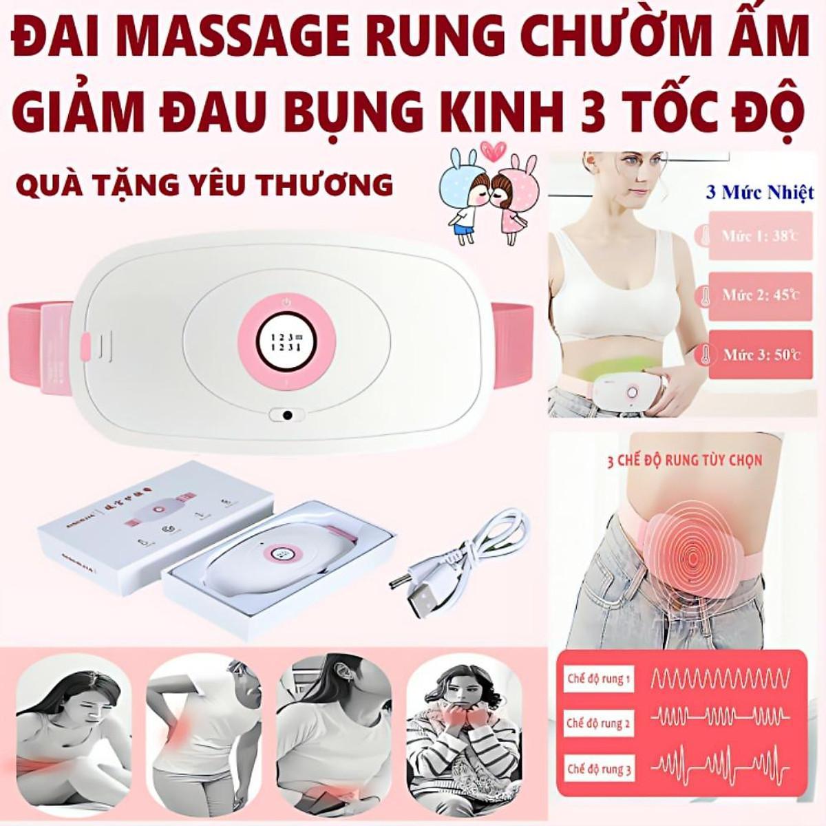 Máy Massage Bụng Kinh Nguyệt, Giảm Đau, Làm Ấm Bụng, Làm Ấm Tử Cung Cho Phụ Nữ Đến Kì Kinh Nguyệt, Điều Chỉnh 3 Tốc Độ