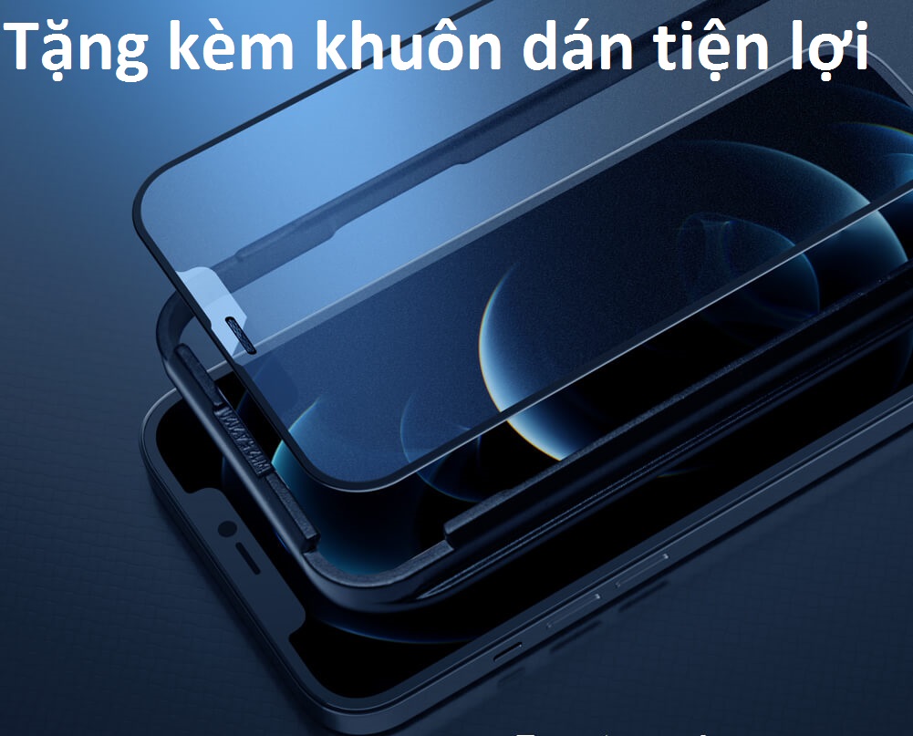 Kính full màn hinh chống vân tay cho iP 12 / 12 Pro /12 Promax Nillkin FogMirror - Hàng chính hãng