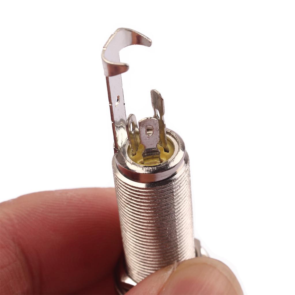 Sunnimix GT223 Đồng Ren Trụ Phong Cách Đàn Guitar Cấp Pin Jack Cắm Stereo Ổ Cắm Đàn Guitar Bass Đàn Mandolin