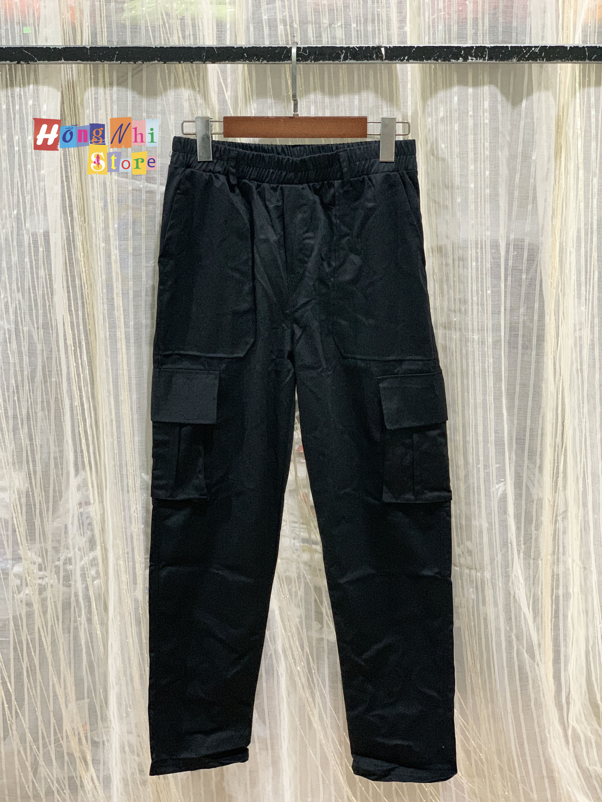 Quần Kaki 2 Túi - Quần Box Pant Unisex Màu Đen - MM - M