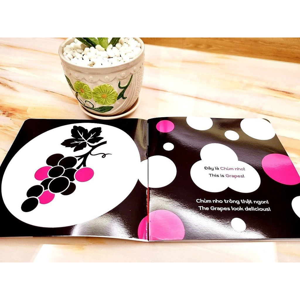 Sách Ehon Kích Thích Thị Giác Song Ngữ Việt-Anh Dành Cho Bé 0-3 Tuổi