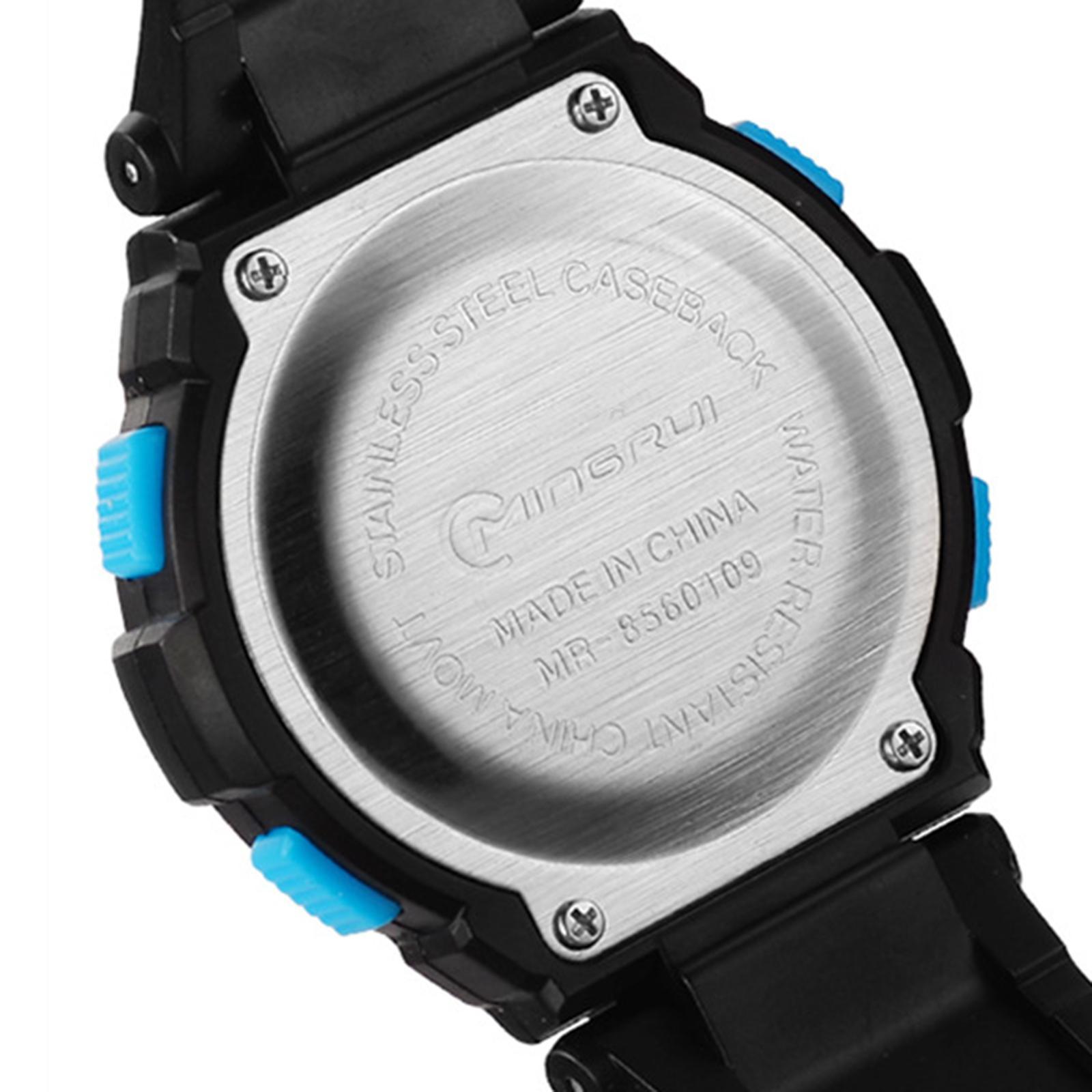 Electronic Watch Waterproof Alarm Stopwatch 12/24 Hours Wrist Watch for Outdoor Sports Boys