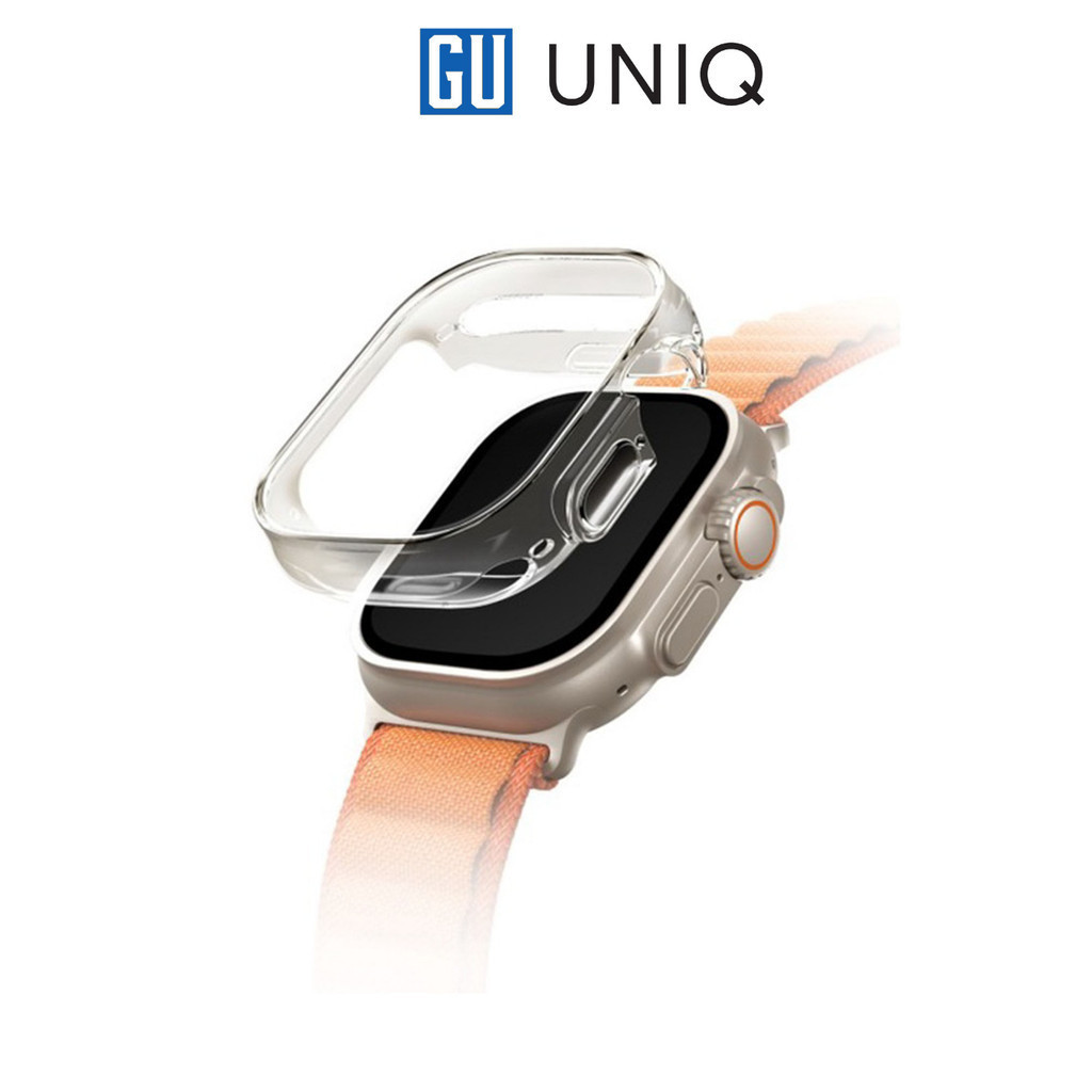 Ốp UNIQ Garde Hybrid With Screen Protection Cho Apple Watch Ultra (49mm) bằng PC cảm ứng siêu nhạy độ cứng 4H chống xước Hàng Chính Hãng