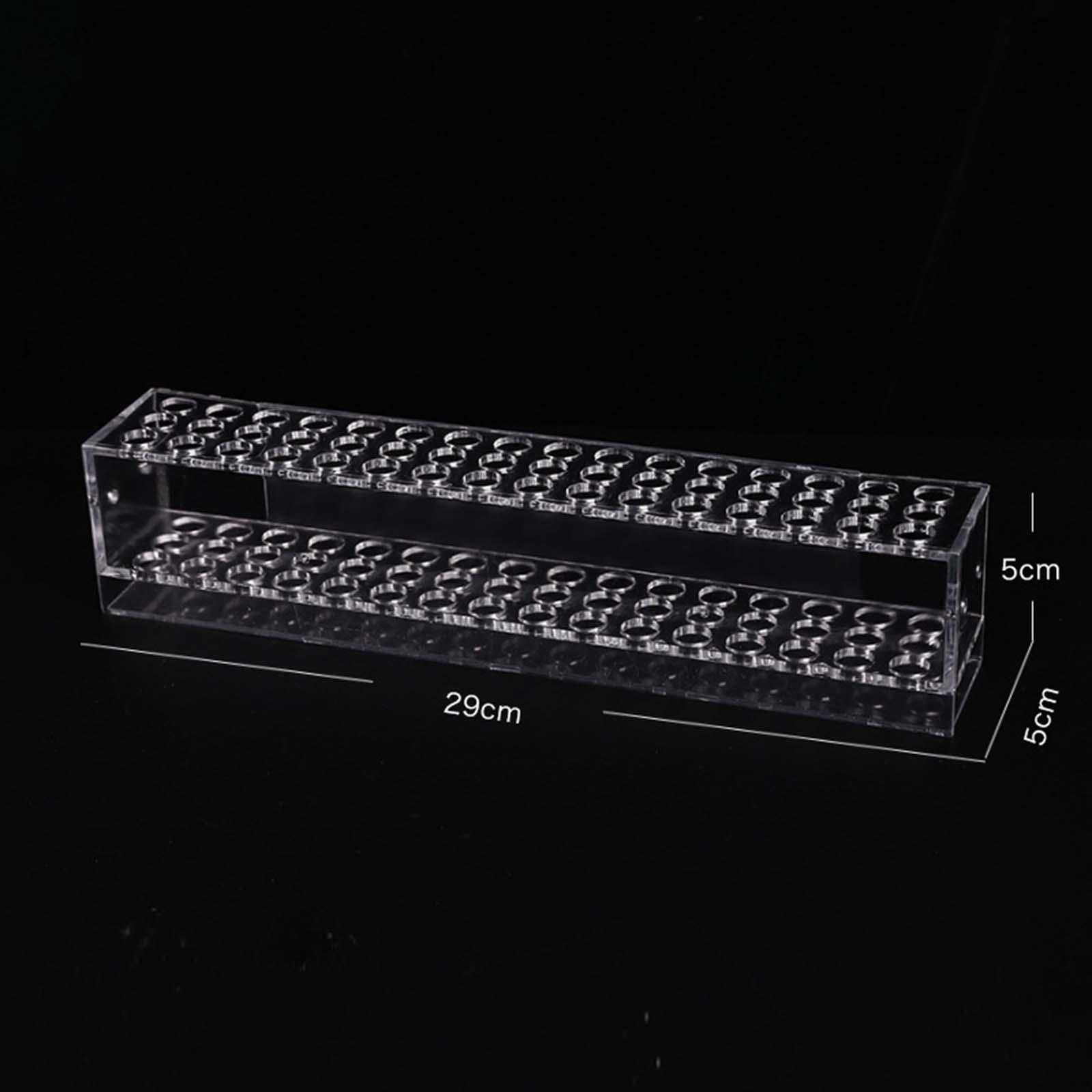 Clear Pen Pencil Display Tray 48 Holes Paint Brush Holder for Paint Brushes